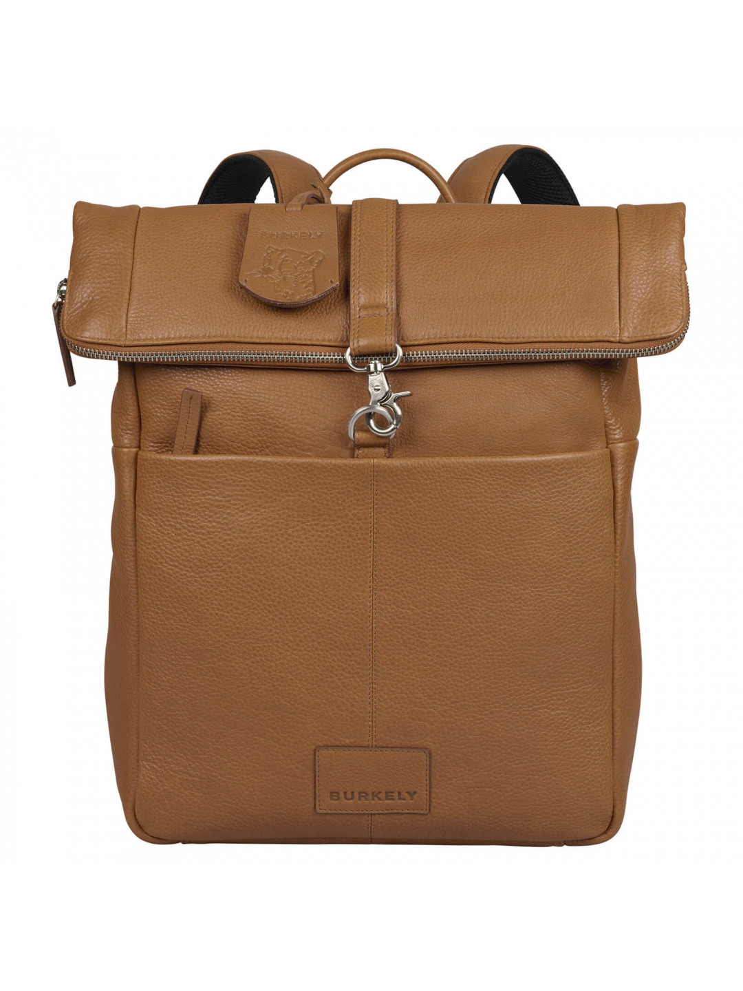 Rolovací dámský kožený batoh Burkely Roll – koňak